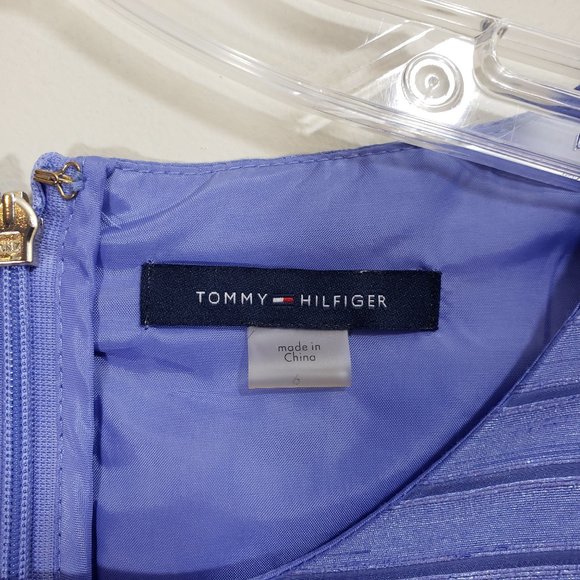 Tommy Hilfiger illusion striped sleeveless fit & flare dress - Picture 4 of 11